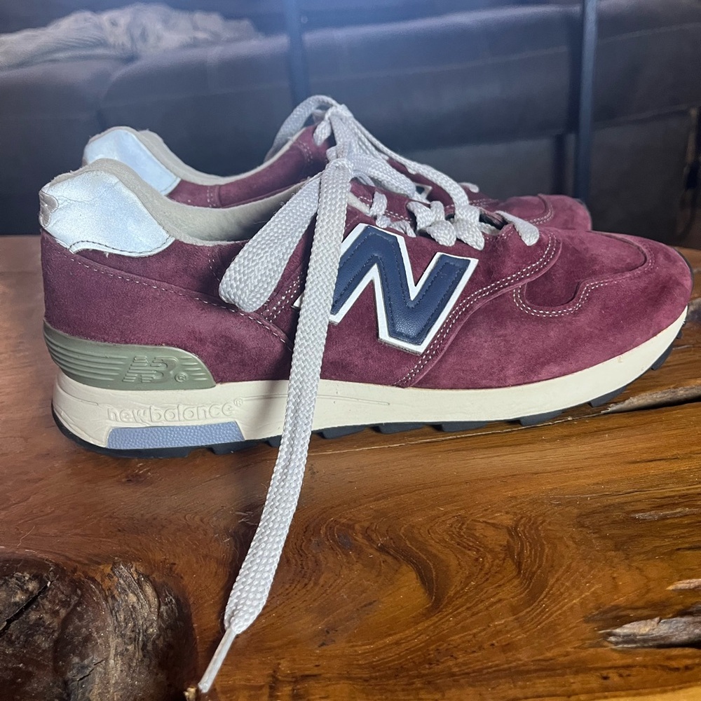 New Balance x J.Crew 1400 “Red Wine” Burgundy Suede Sneakers Size 7 Made in USA